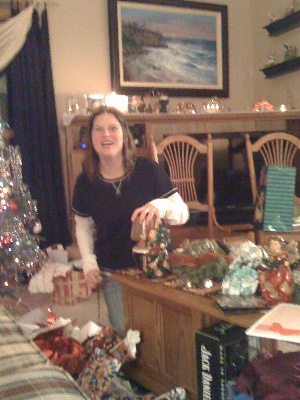 Kelly smiles