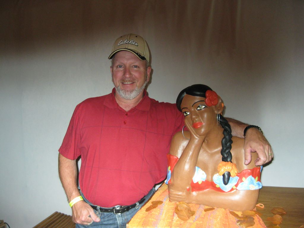 Gary with waiting woman