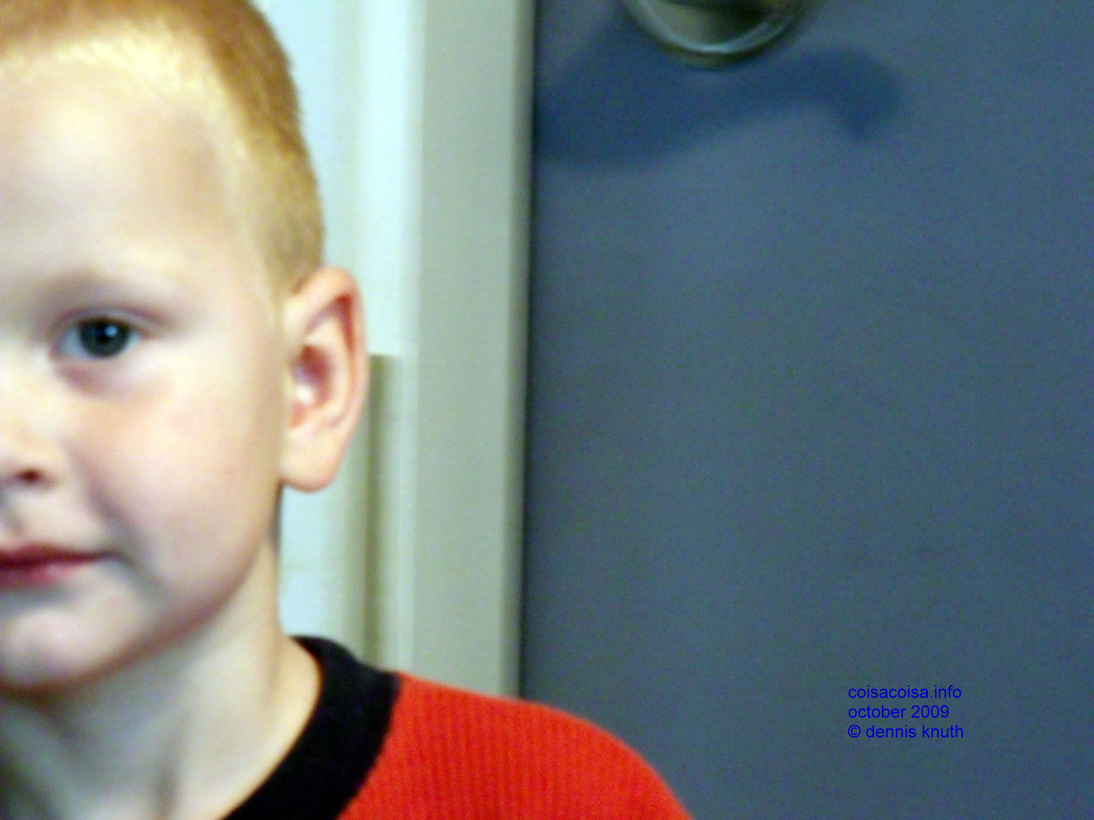 Just out of the carmera's focal range