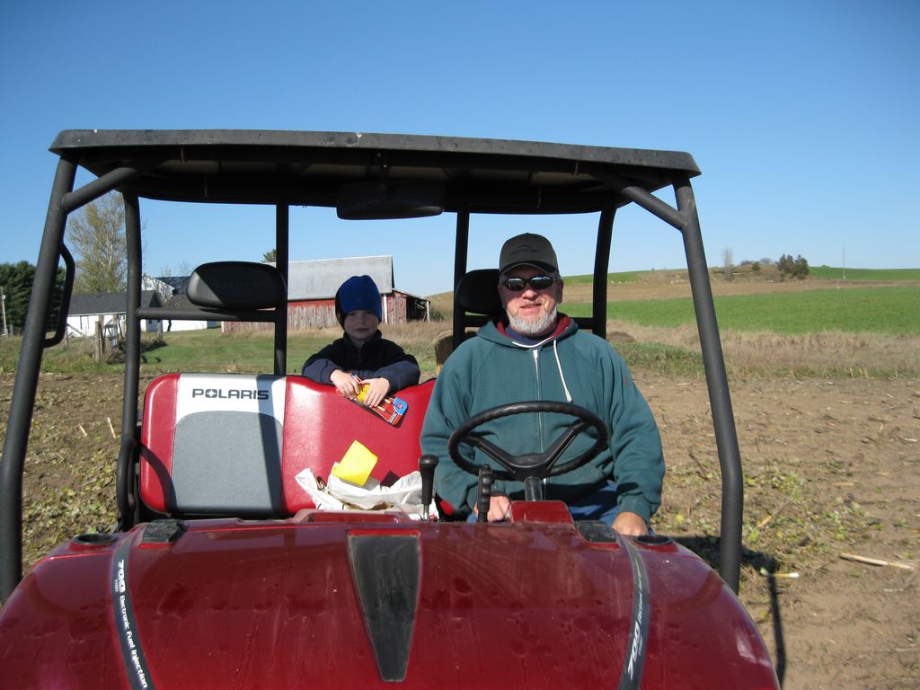 Taking a fall ride on the Polaris