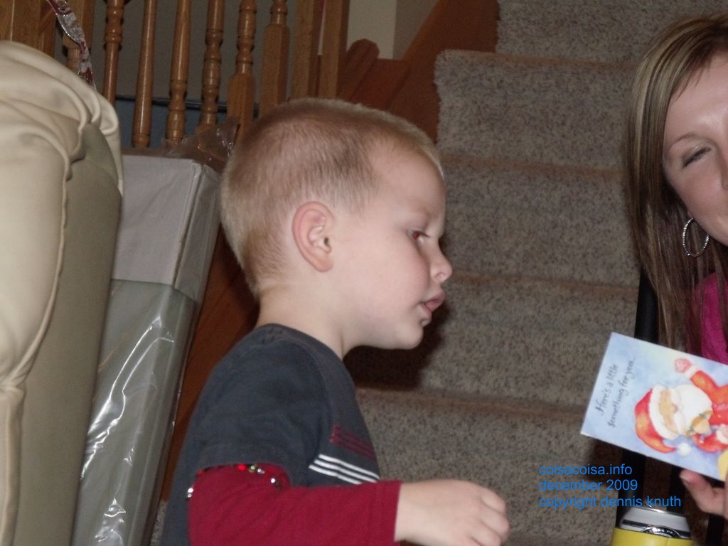 Jared Looks at Christmas Card