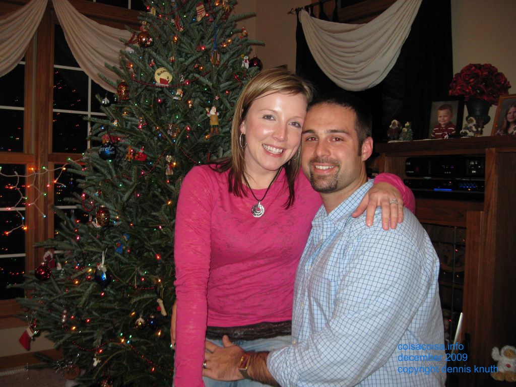 Ed and Kaydi in front of the 2009 Christmas Tree