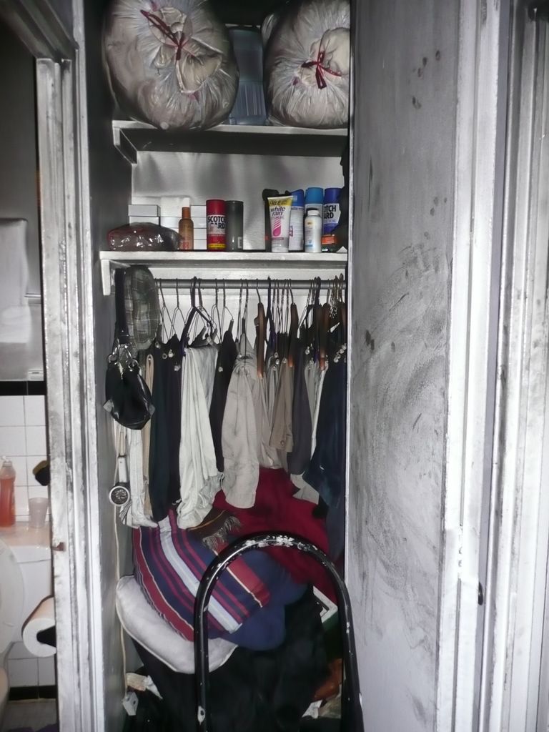 Bathroom closet damage