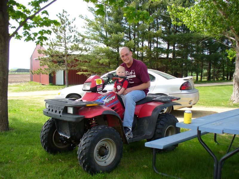 Nathan and Jared on Sherri's 4 Wheeler