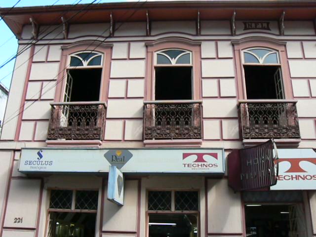 Oliviera retail shops near the town square in Brazil