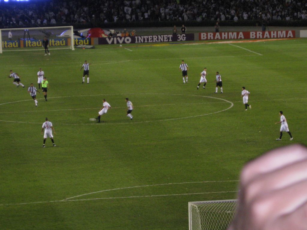 Soccer players on the field