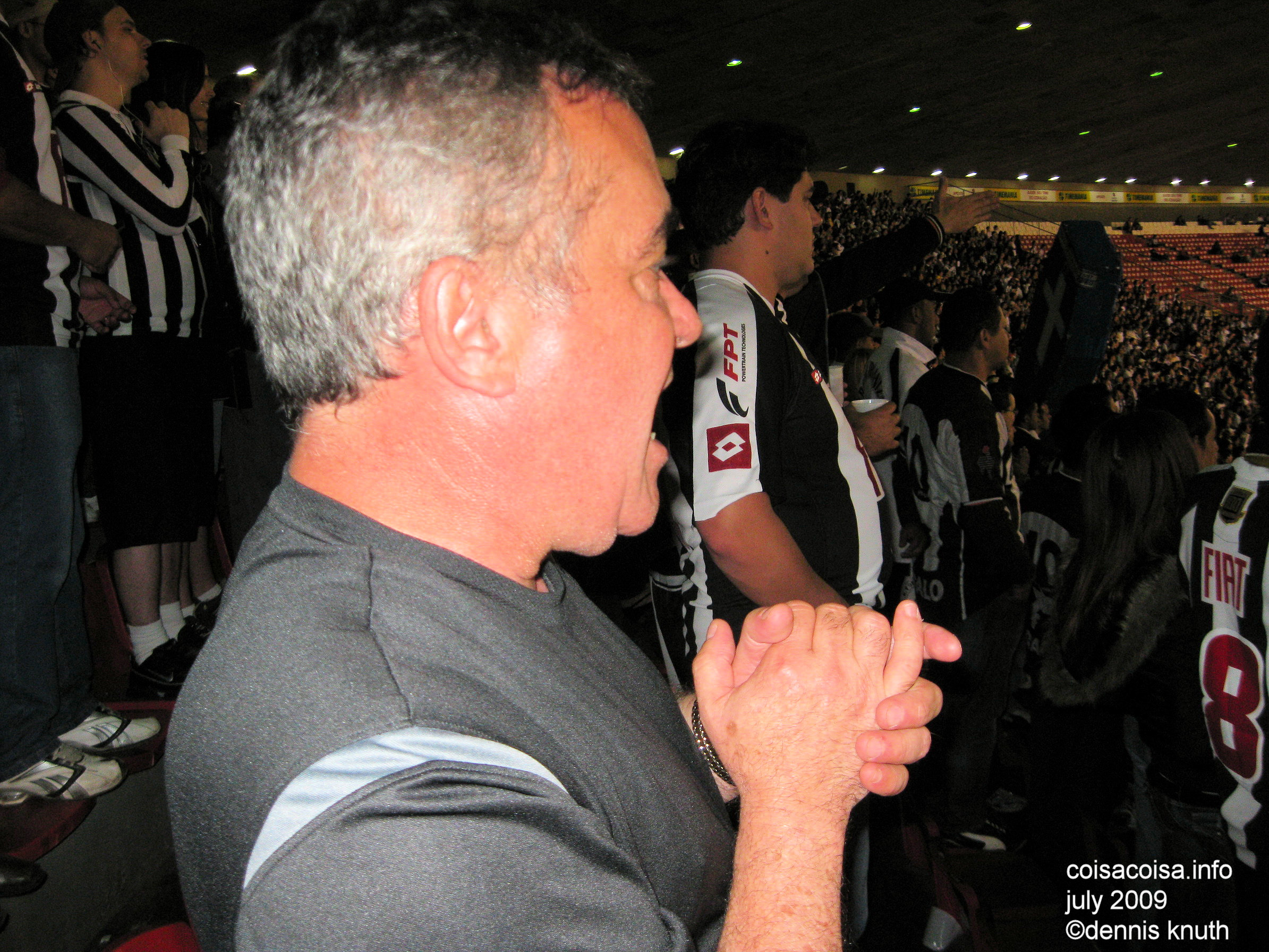 Helton Knuth screams for the home team in Belo Horizonte