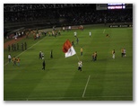 Running Galo mascot and Federal Guards