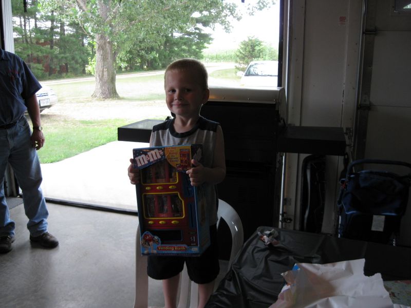 Jared gets some M&M's for his birthday