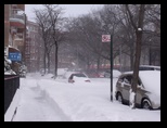 Snow was still coming down and blowing on 82nd Street