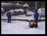 Blowing snow from the street in 2010