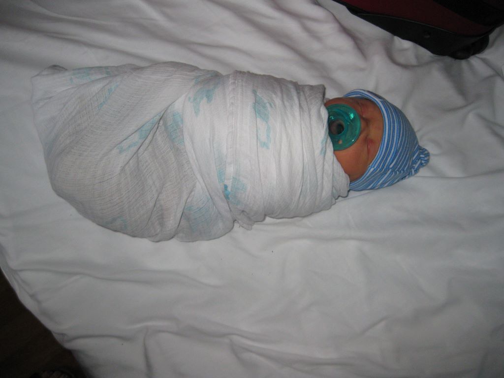 New Born Collin in Swaddling Clothes