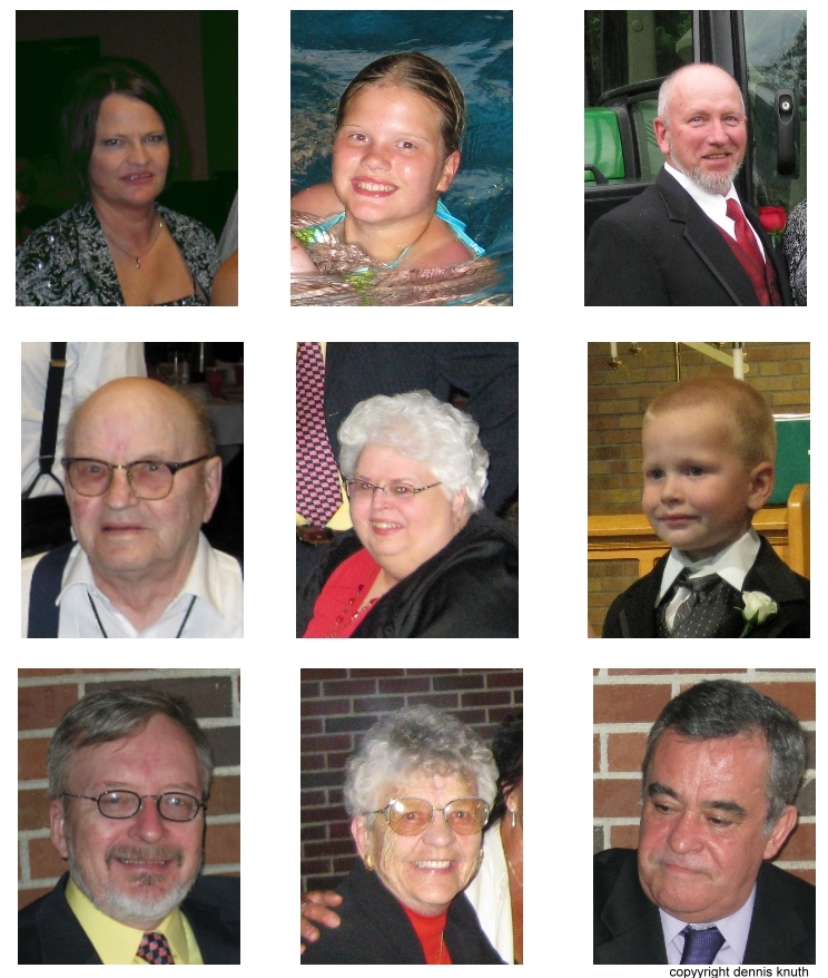 Montage photo of Helton and Dennis' family