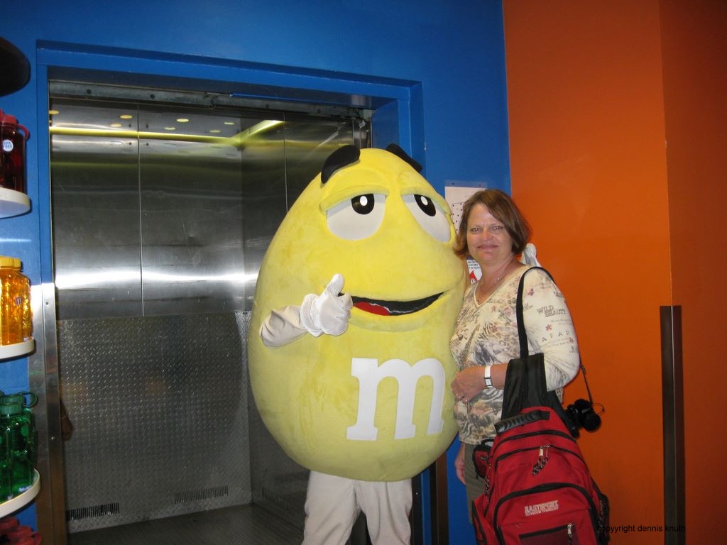 Sherri with a Giant M and M