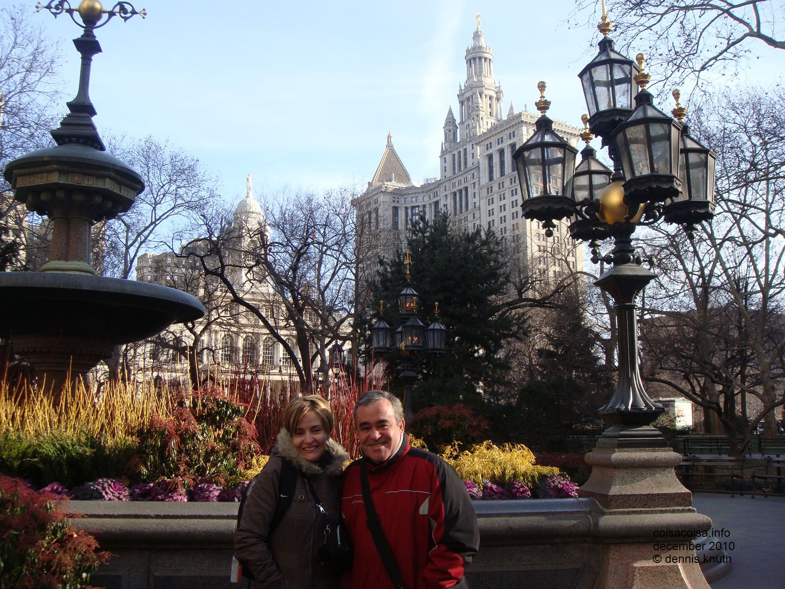Columbus Circle decoration with Conciniha and Helton
