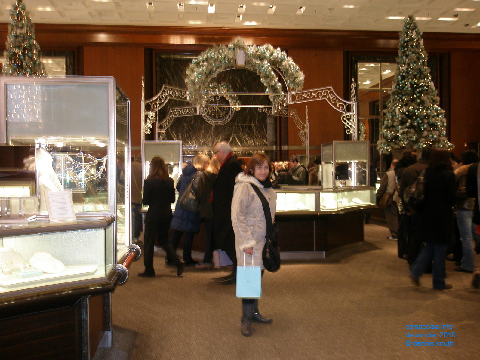 Lisette from Brazil on the Sach's Fifth Avenue sales floor