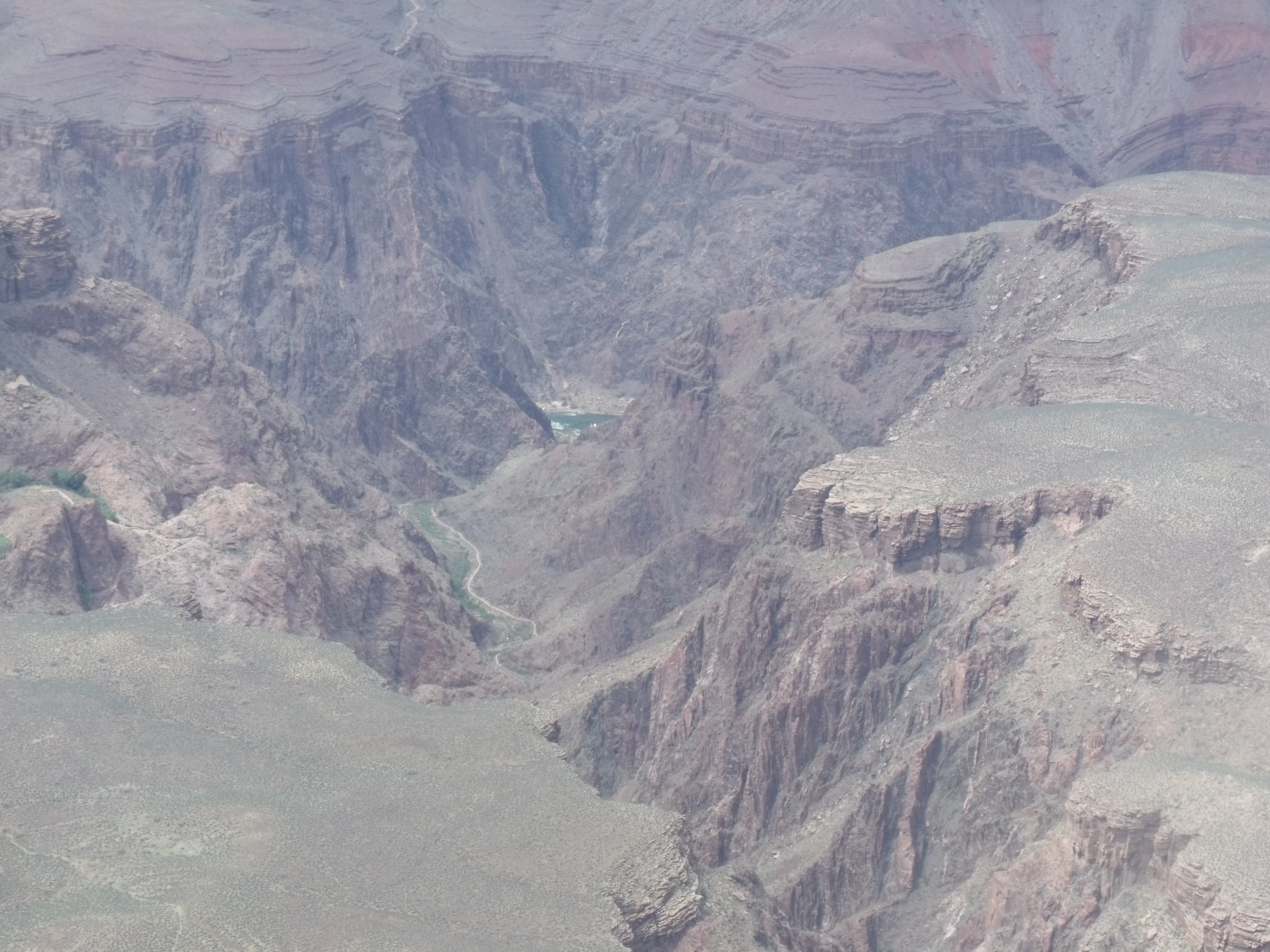 A village deep in the inside of the Grand Canyon
