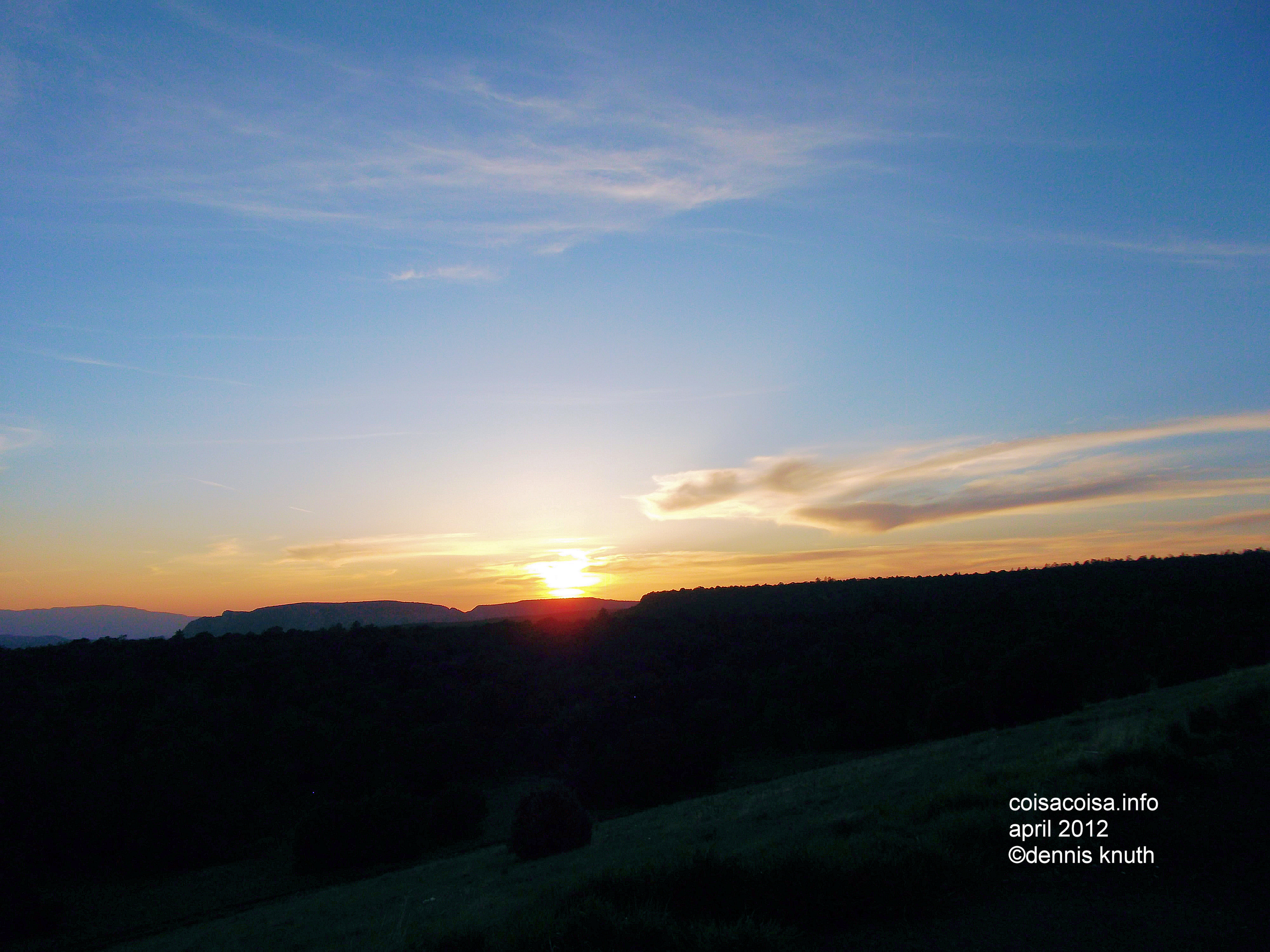 Sunset on I-17 after leaving Flagstaff