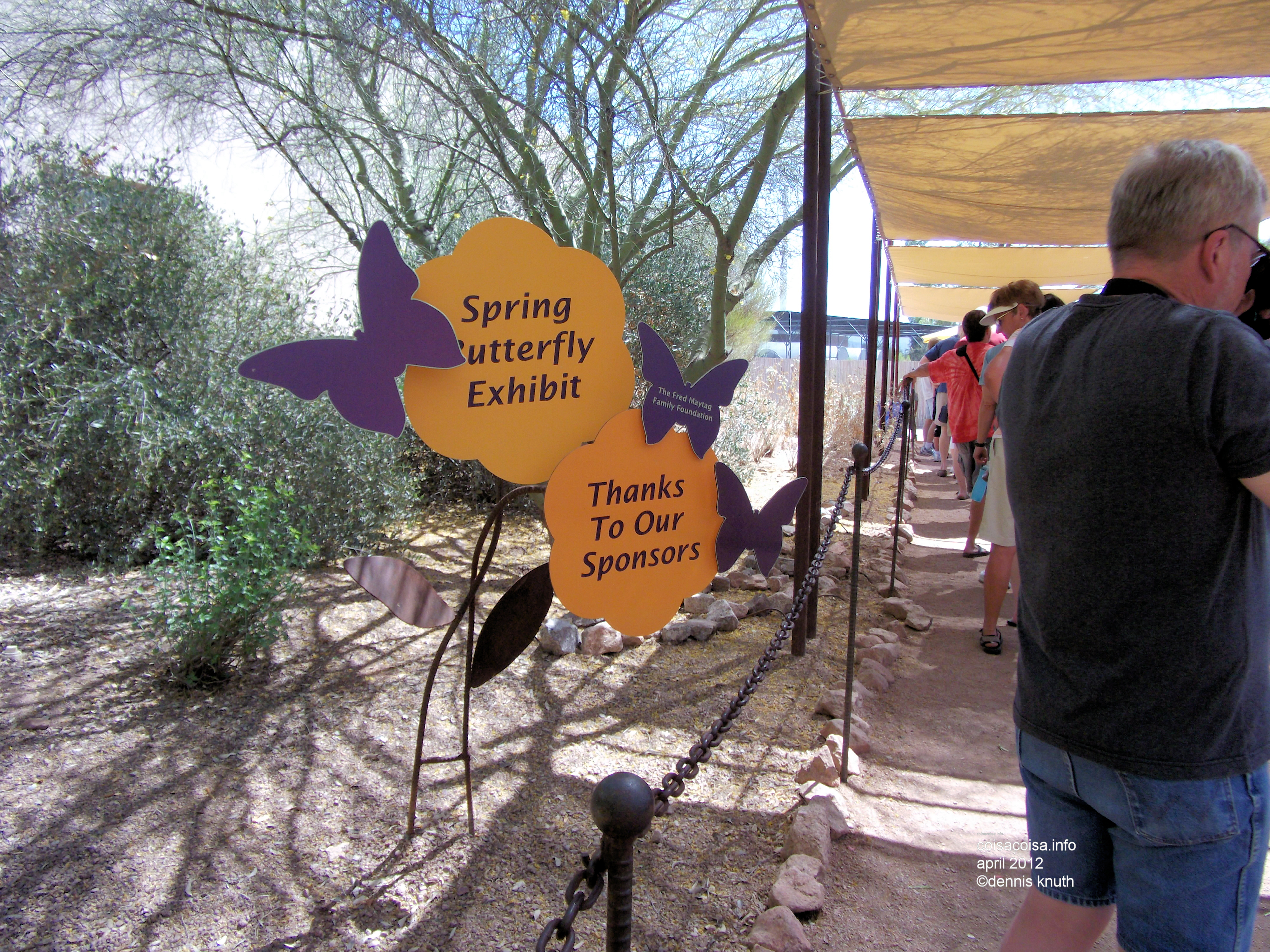 Dennis entering the Butterfly Exhibit