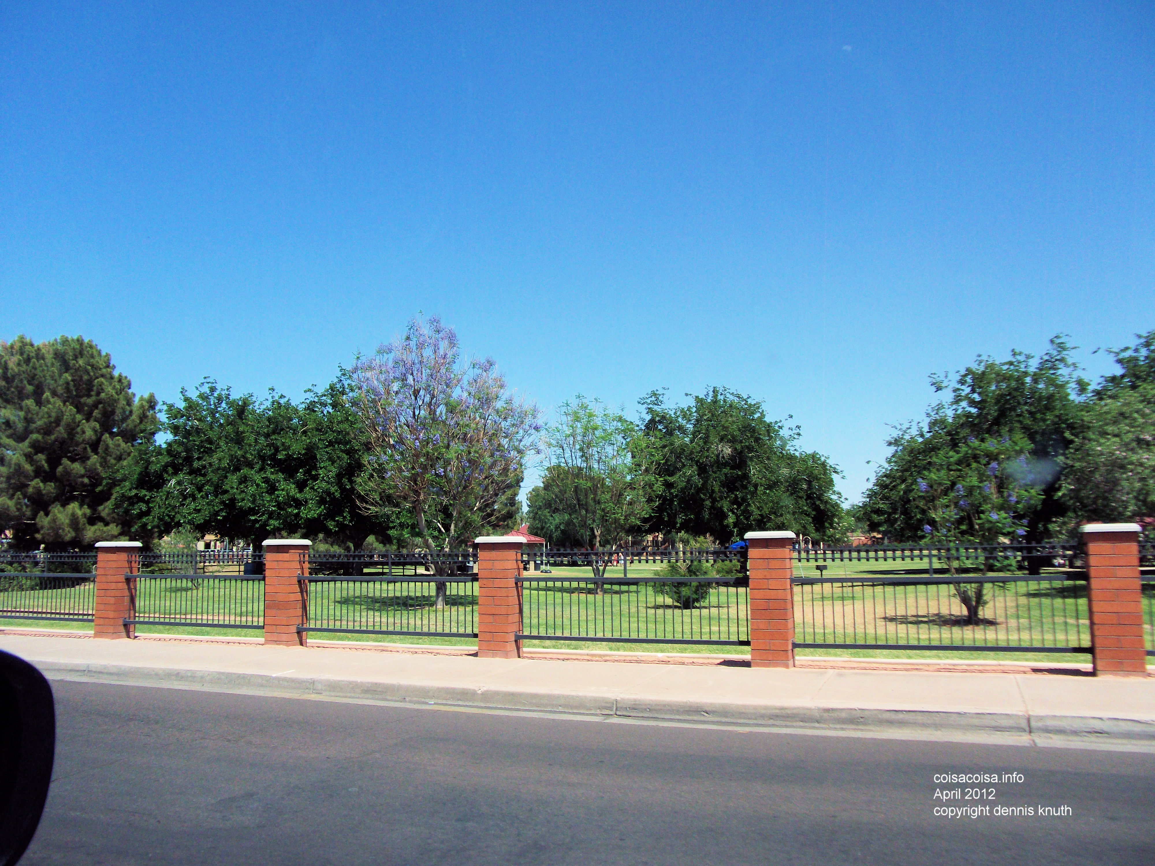 Small park from Main Street in Scottsdale