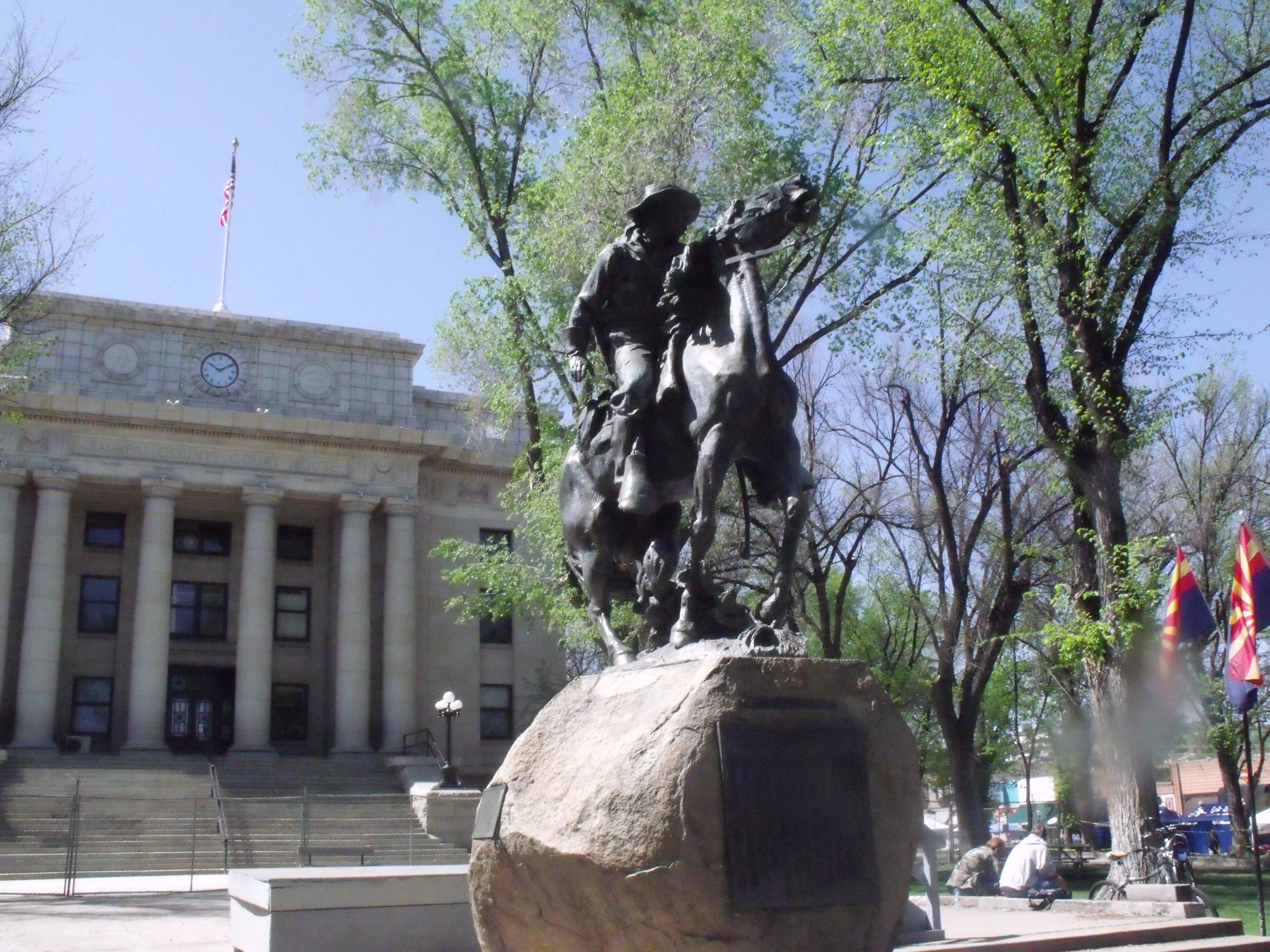 Early Rodeo Rider at Prescott City Hall