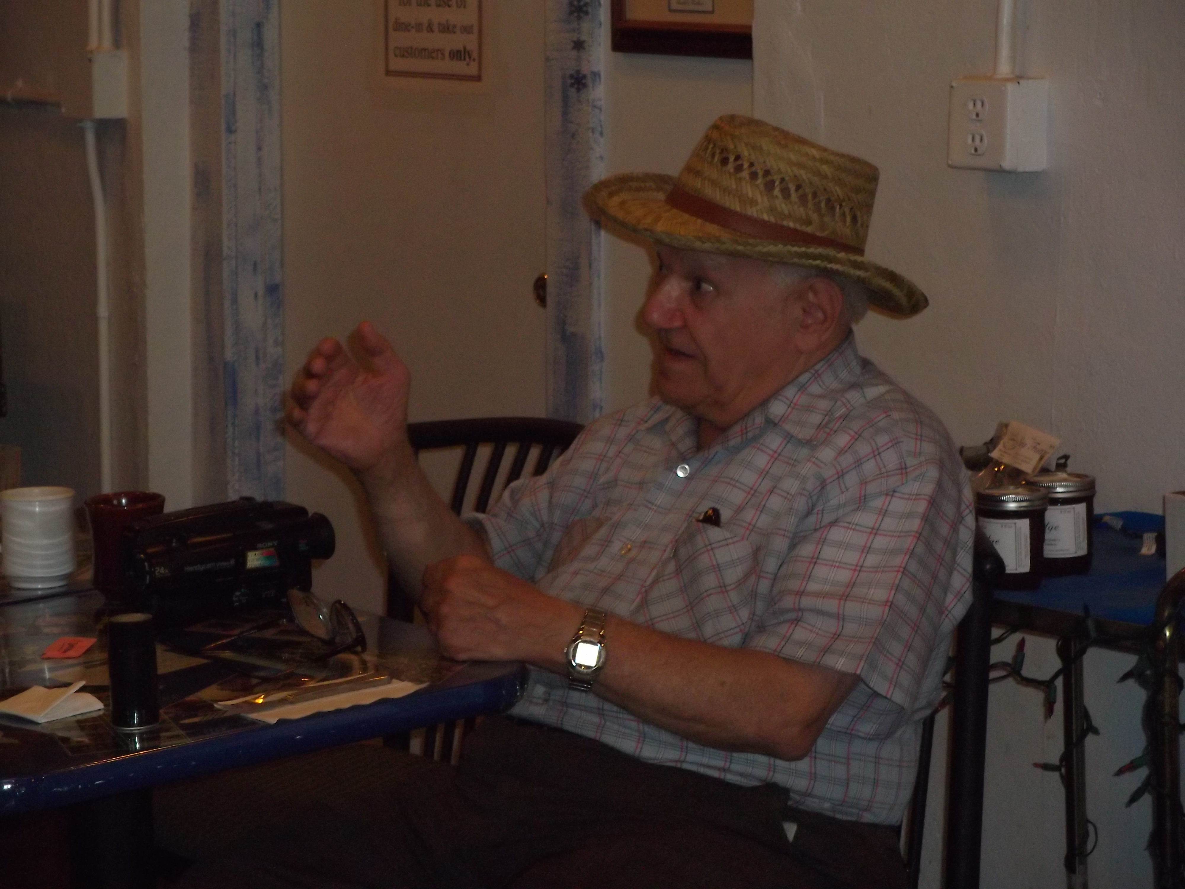 Rusty at a Jerome Cafe