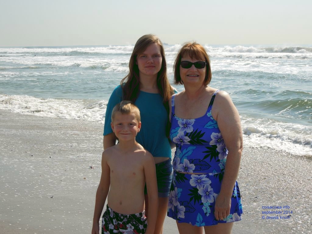 Grandma Sherri Saxe with Kelsy and Jared at Riis Park