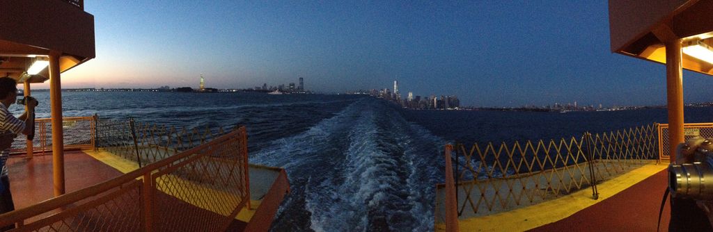 Leaving Manhattan on the ferry at Sunset