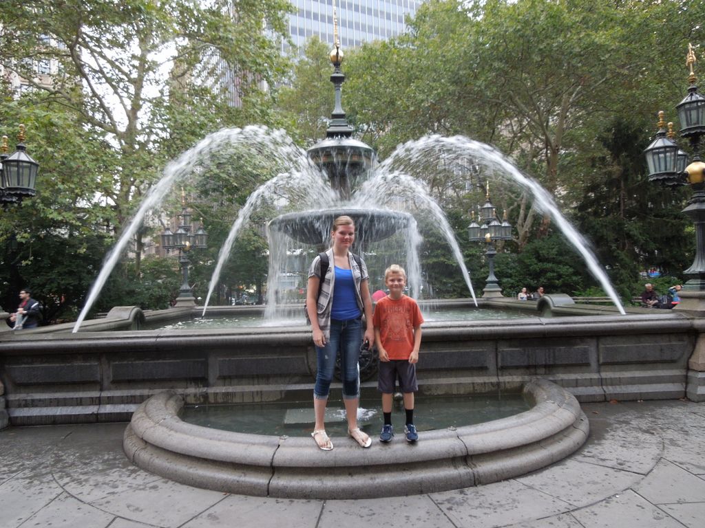 Kelsey and Jared at the Croton Fountain