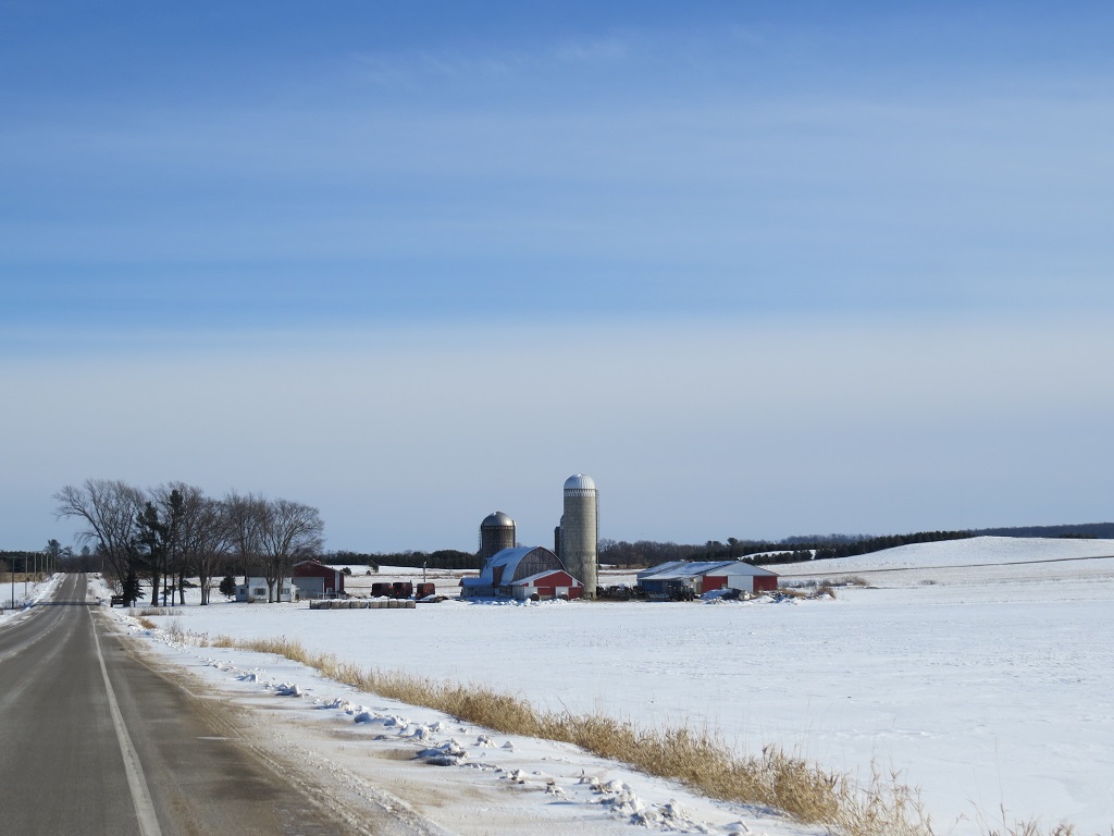 Augusta Wisconsin Farm in Frigid Winter