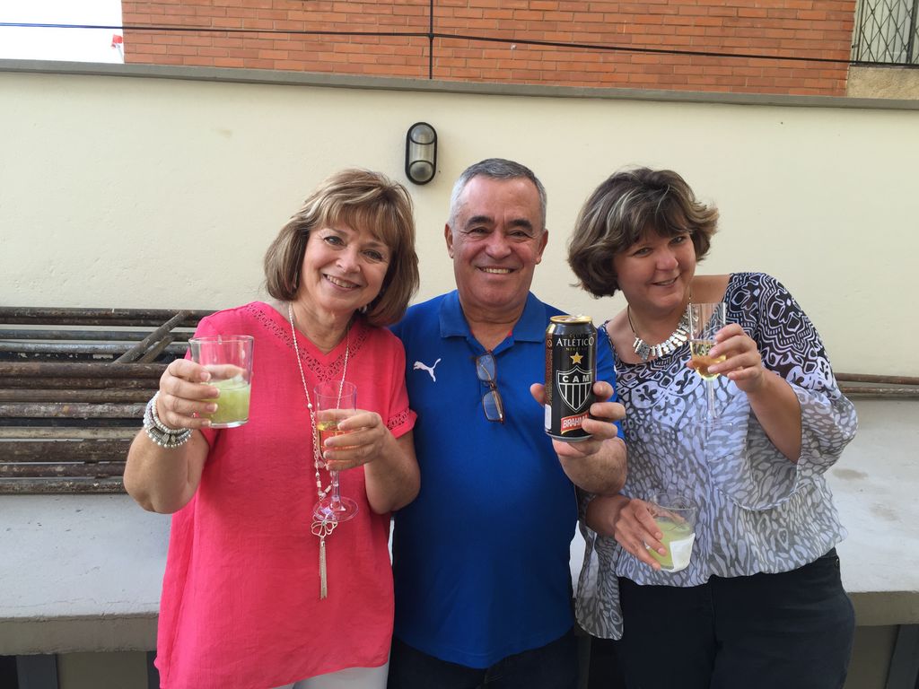 Sharon Helton and Debbie toast the engagement