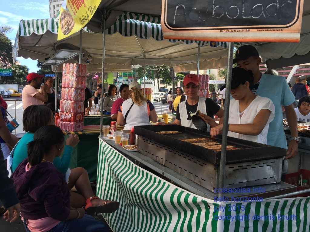 Chicken kabobs at the street fair