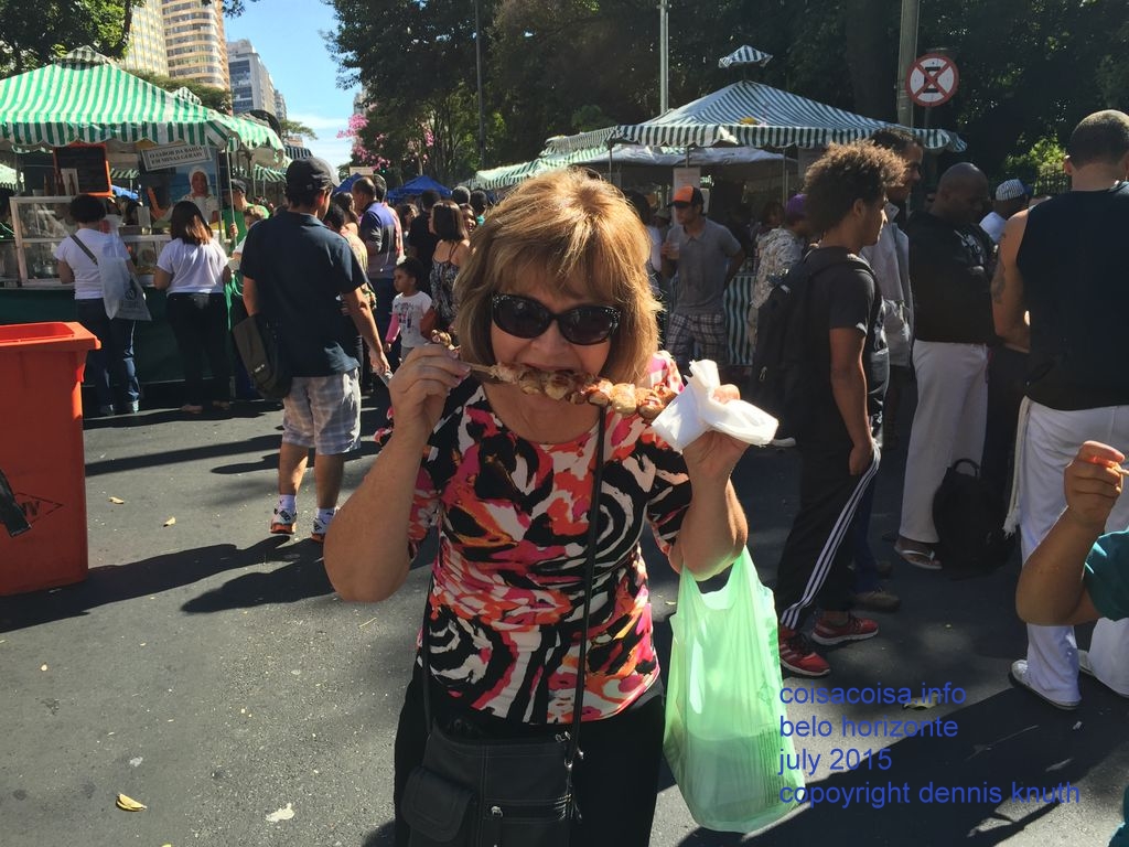 Sharon chows down on sweek corn