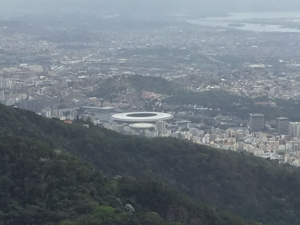 MaracanĂ£ stadium as seen from Corcovado
