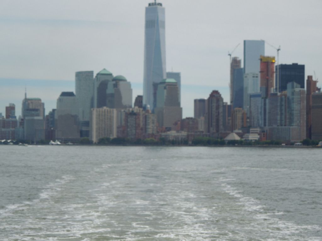 Liberty cruise line leaving Manhattan