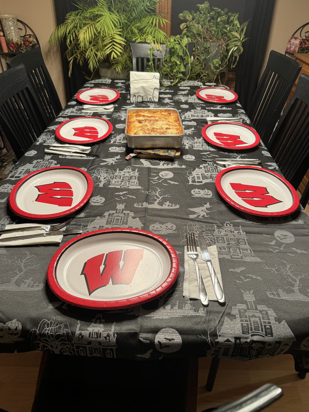 Badger Halloween Themed Table