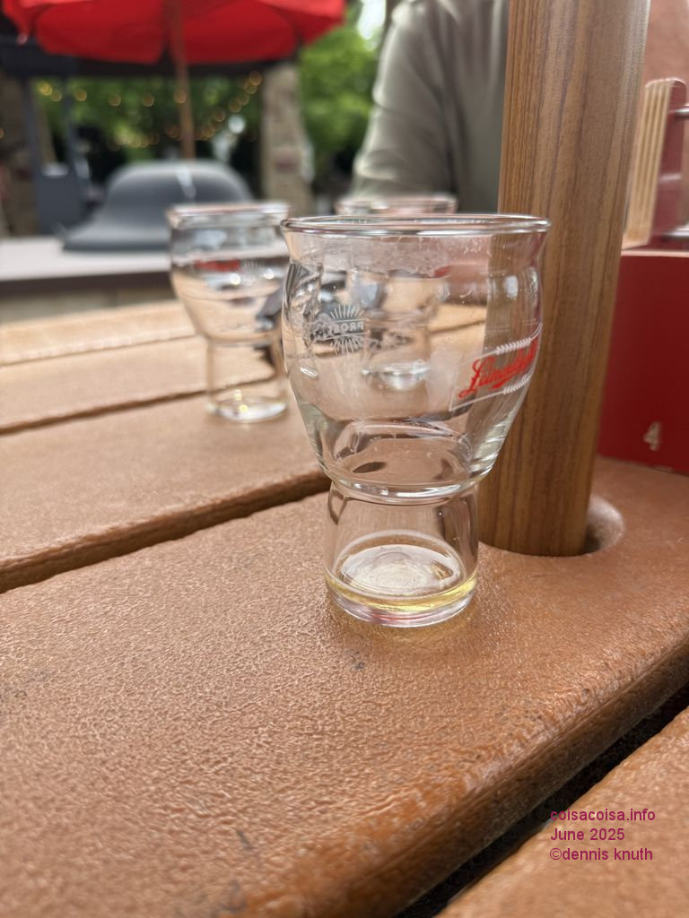 Empty glass at Leinie's Lodge in Chippewa Falls